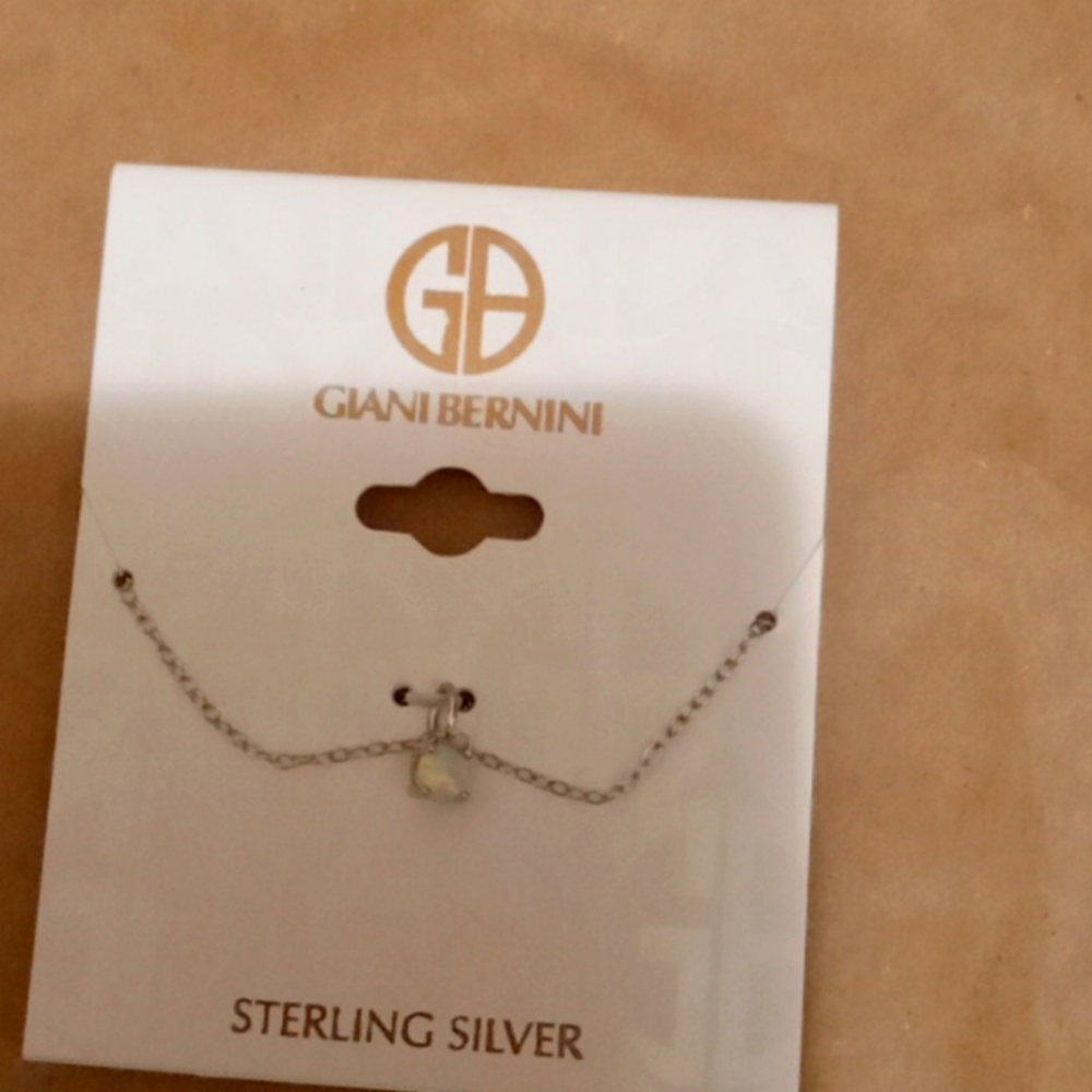 Sterling Sliver Necklace with Opal Pendant
